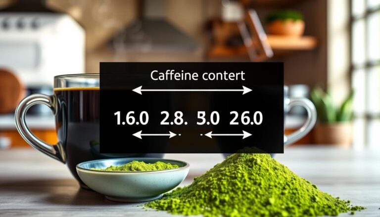 how much caffeine in matcha vs coffee