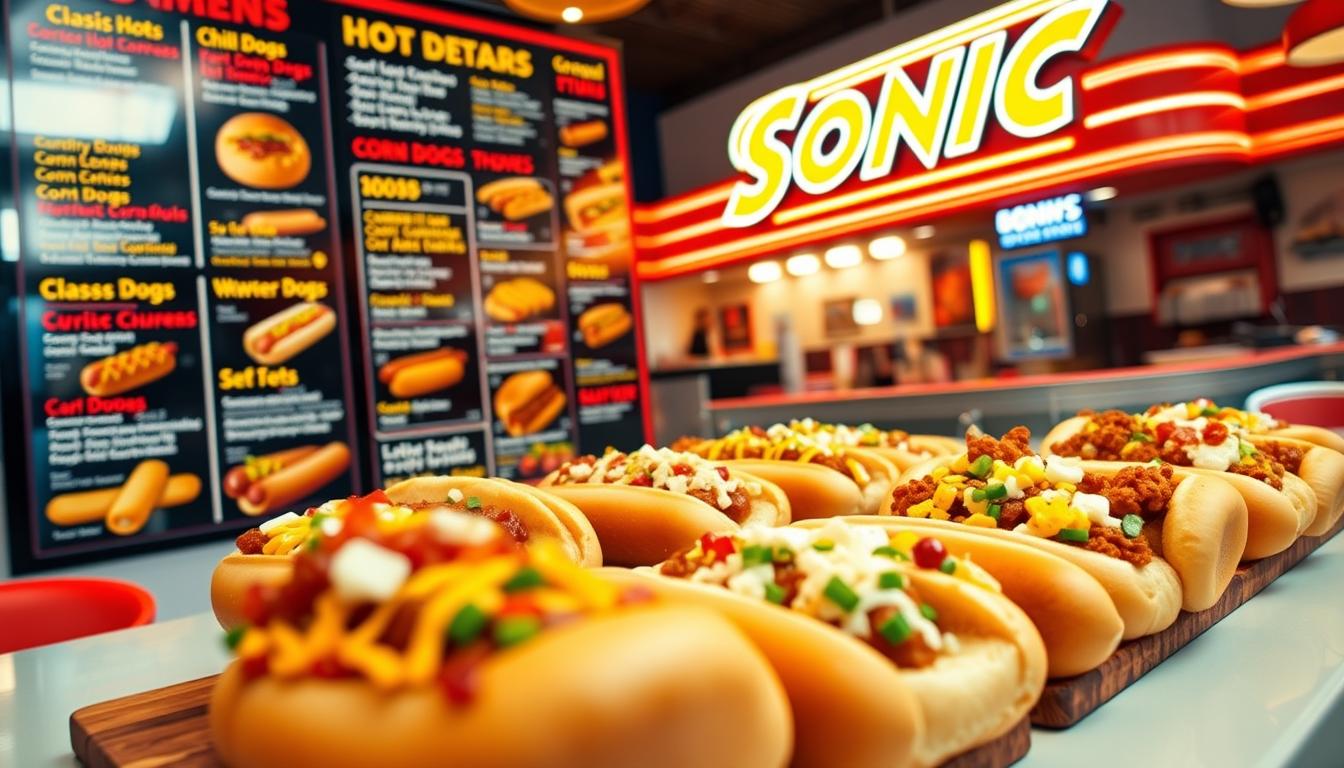 sonic hot dogs menu