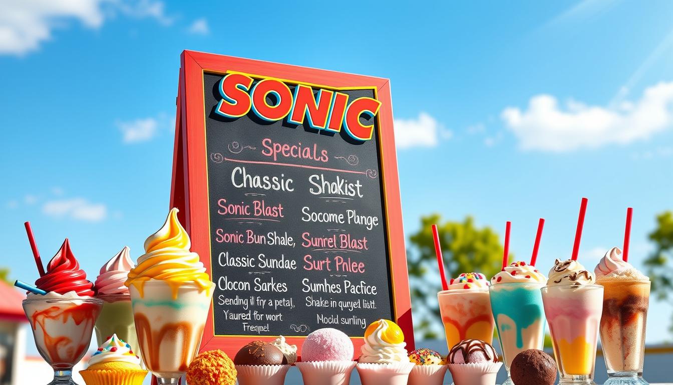 sonic ice cream menu