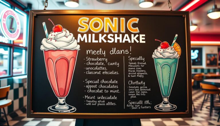 sonic milkshake menu